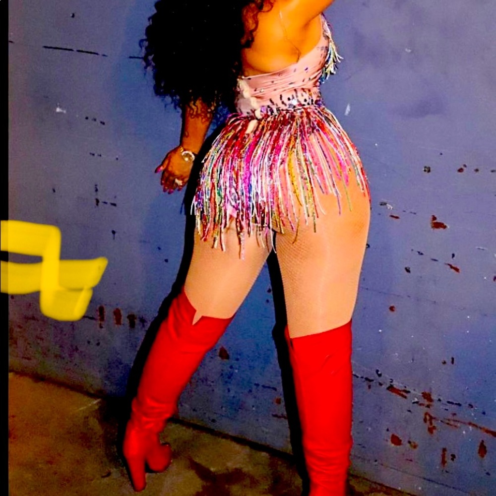 COPY - Angel Brinks One Piece, Colorful, Fringe  Party